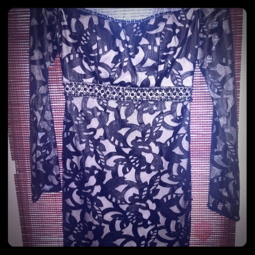 Lace And Leather One Peice Dress